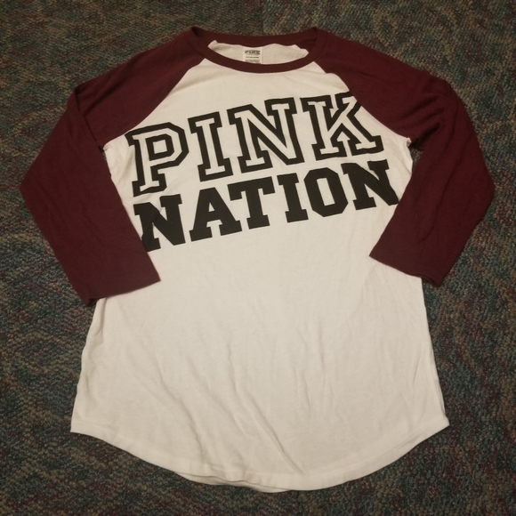 Pink By Victoria Secret Baseball Tee